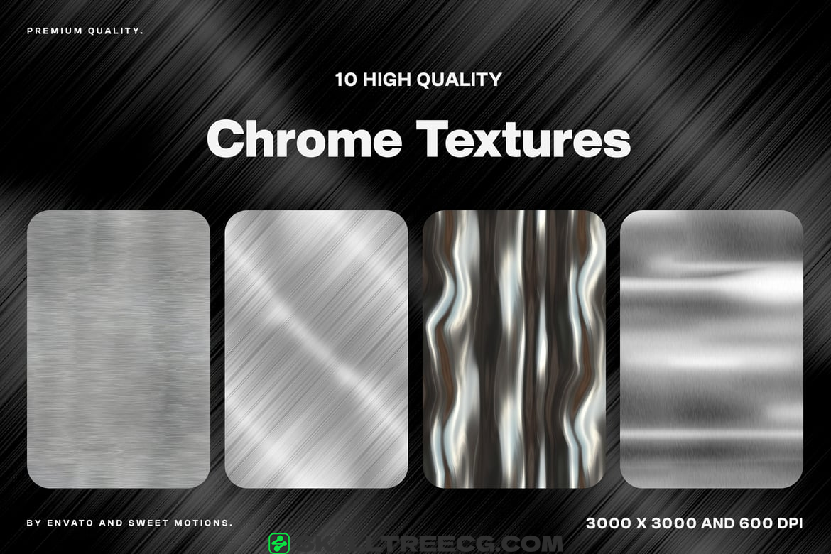 10 Chrome Texture Backgrounds（124071）-技能树